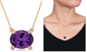 Macy's Amethyst (2-3/8 ct.t.w.) and Diamond Accent 17" Necklace in 10k Rose Gold
